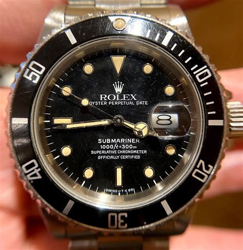 rolex submariner 16800 gloss dial